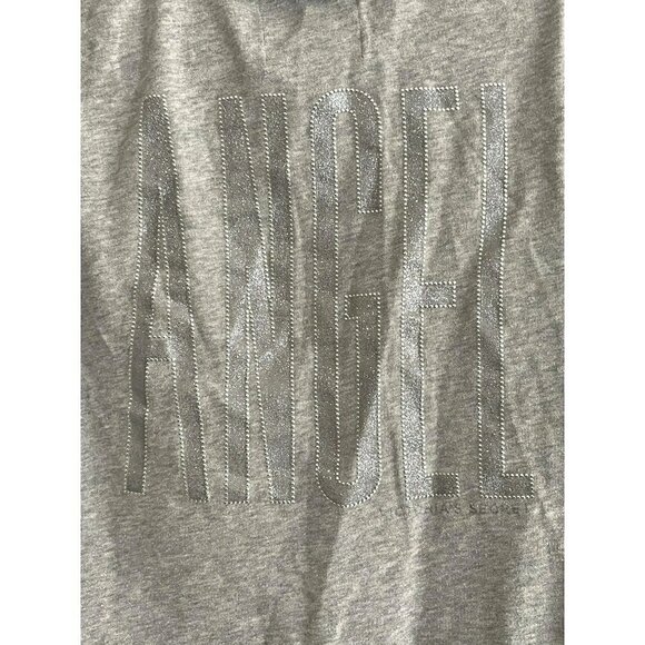 VICTORIA SECRET SUPERMODEL ESSENTIAL WOMENS GRAY ZIPPER HOODIE SIZE L - Picture 5 of 13